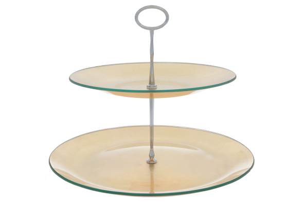 Etagere glas goud