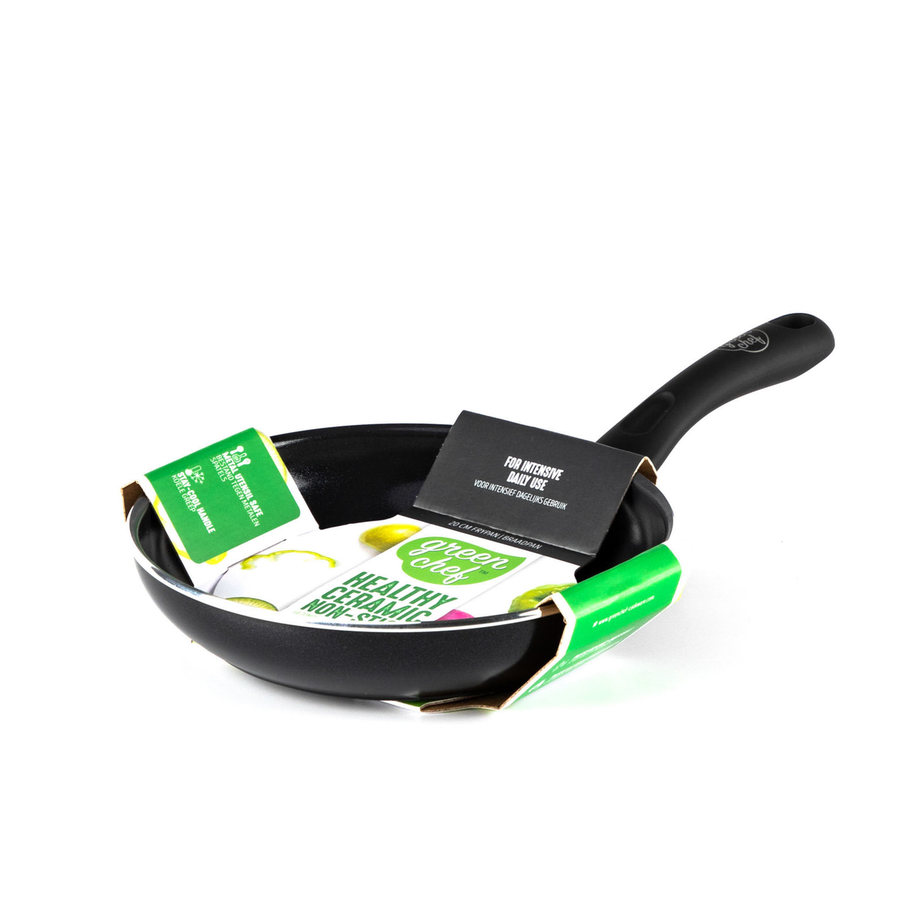 Koekenpan GreenChef Diamond Zwart 20cm 