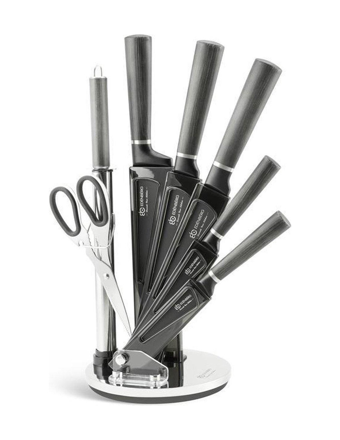 Messenset 8-Delig op roterende standaard Ed&euml;nb&euml;rg Gray Line