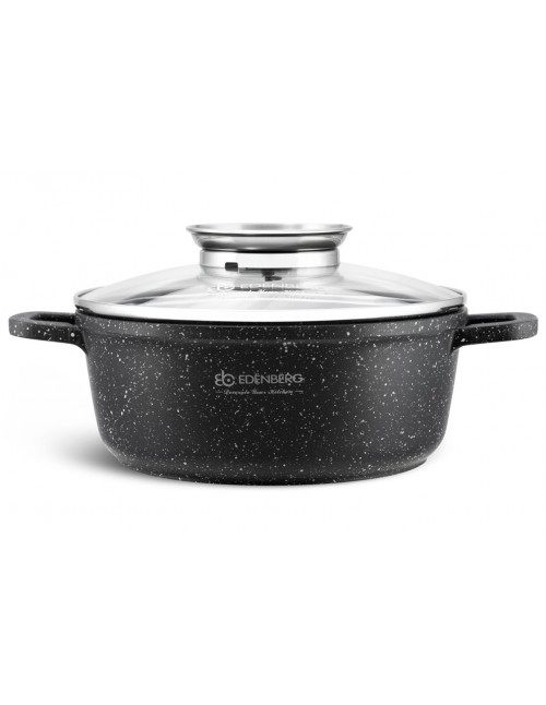 Kookpan Keramische Coating 24 cm Zwart-Zilver Ed&euml;nb&euml;rg Black Line