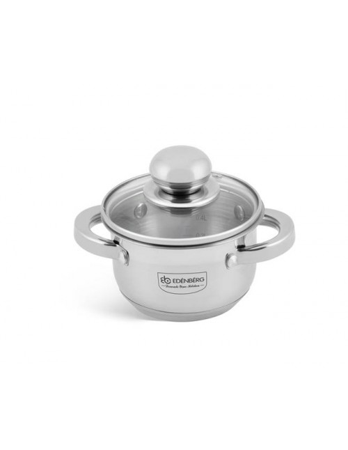 Gevoel Arabisch Laatste Kookpan RVS 12 cm Zilver Edënbërg Classic Line | Gezonde en duurzame pannen  - Kookwinkel Kitchen&More