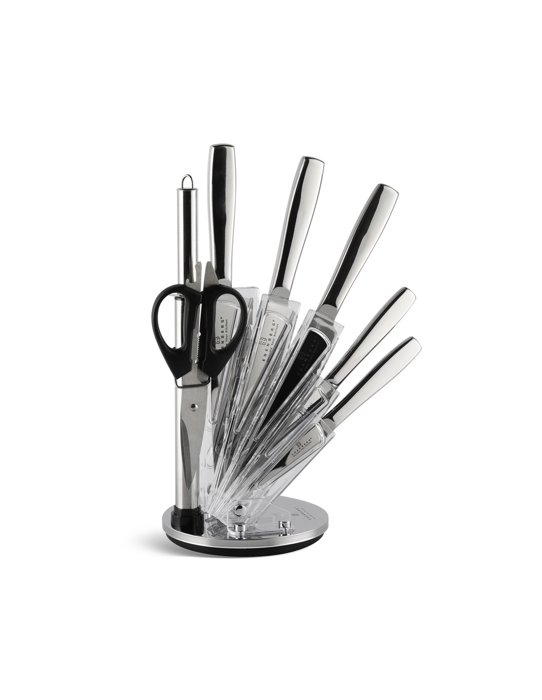 Messenset 8-Delig met roterende messenhouder Ed&euml;nb&euml;rg Classic Line