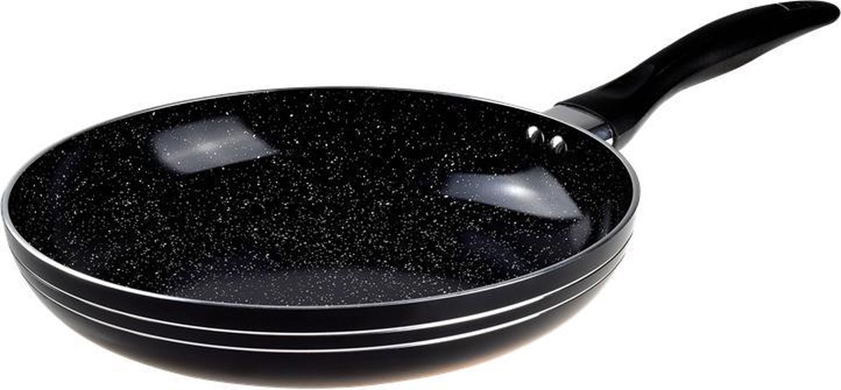 Koekenpan Keramische Coating 24 cm Zwart-Zilver Ed&euml;nb&euml;rg Stonetec Line