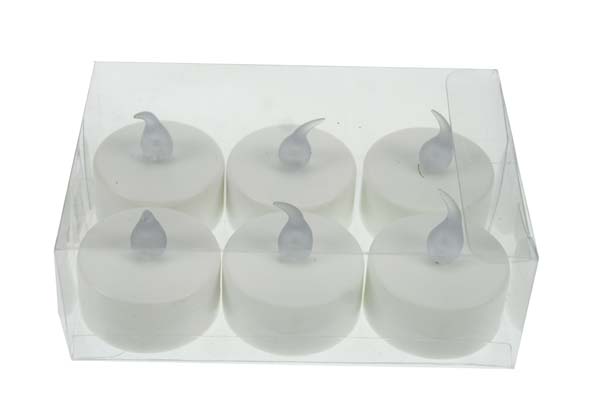 Theelicht LED Wit - Set van 6 stuks