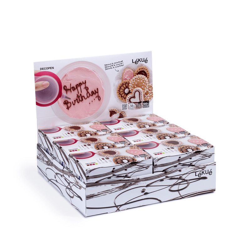 Decoreerpen uit siliconen 4 tuiten L&eacute;ku&eacute;