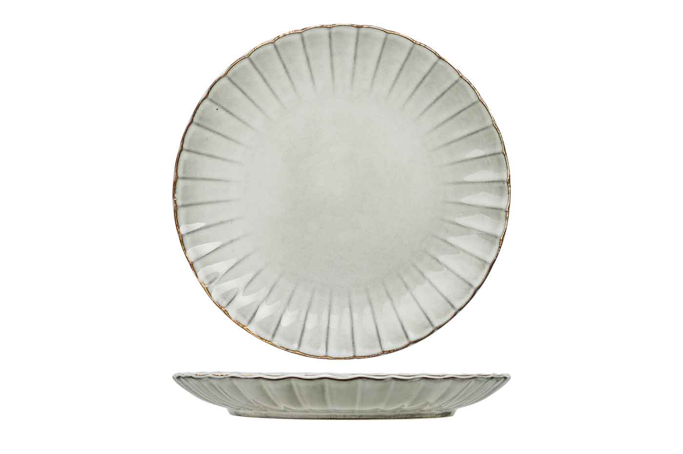 Plat Bord 27 cm Concha Grey