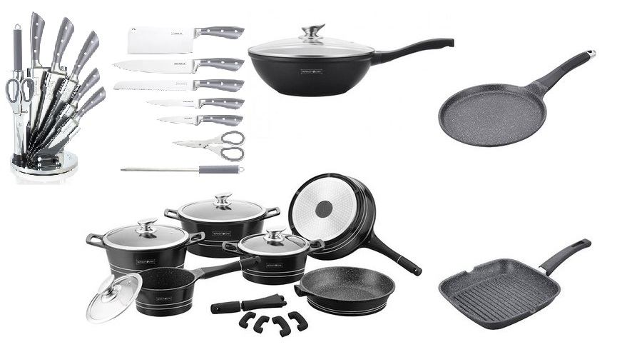 Koken beroerte Moeras Startersset keramische pannen en RVS messen zwart | Voordelig keramische  pannen online bij Kitchen&More - Kookwinkel Kitchen&More