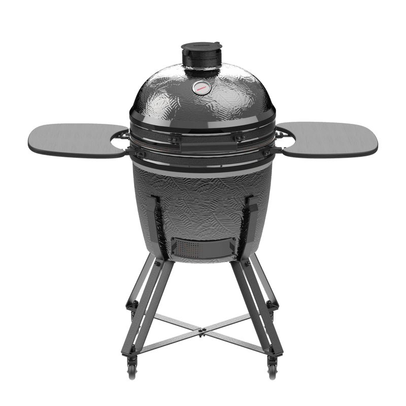 Kamado BBQ Grill XL zwart Kamal met zijbordjes en onderstel