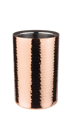 Wijnkoeler hammered koper 20 cm