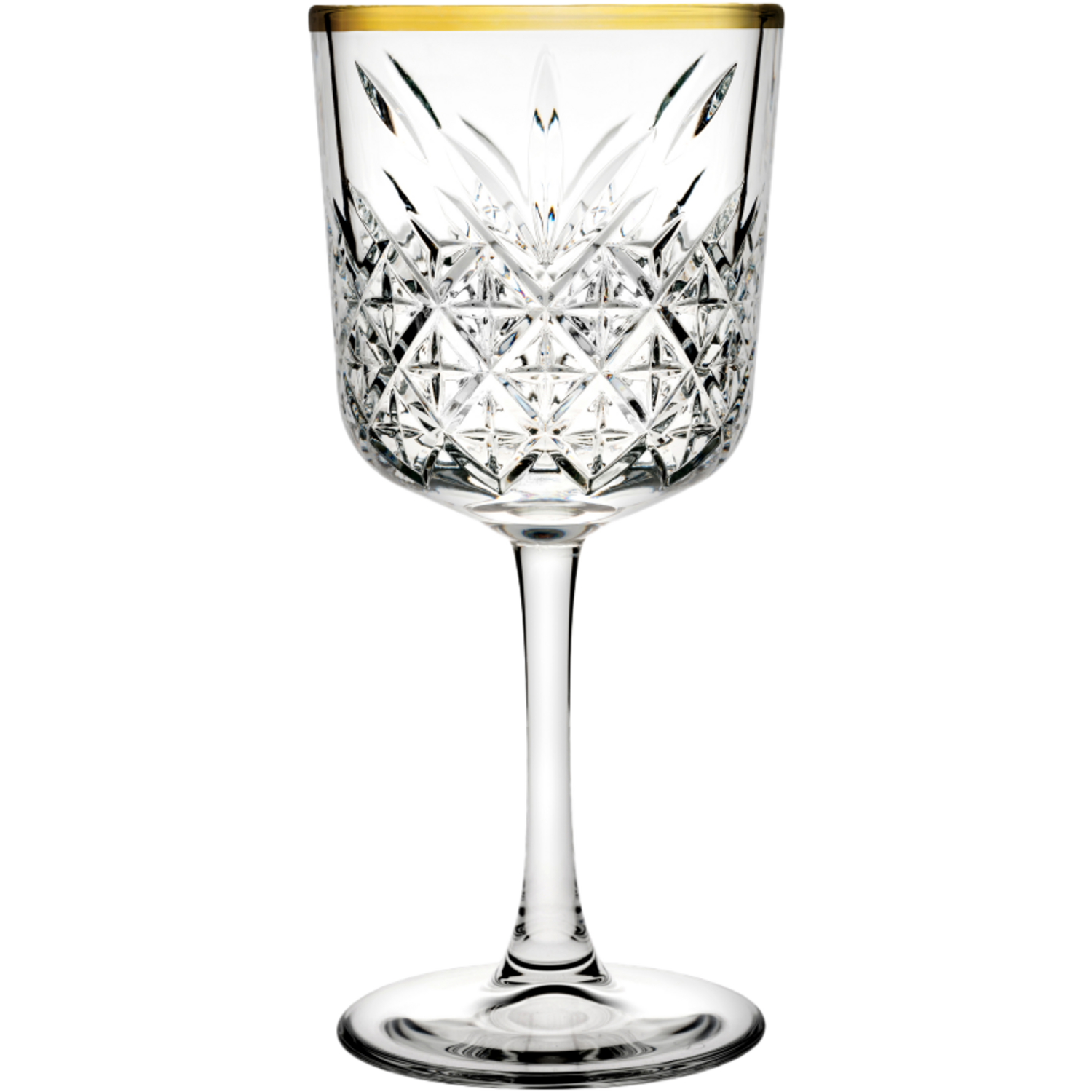Wijnglas 33 cl Timeless Pasabahce gouden rand