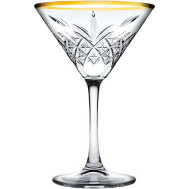 Martini cocktailglas 23 cl Timeless Pasabahce gouden rand