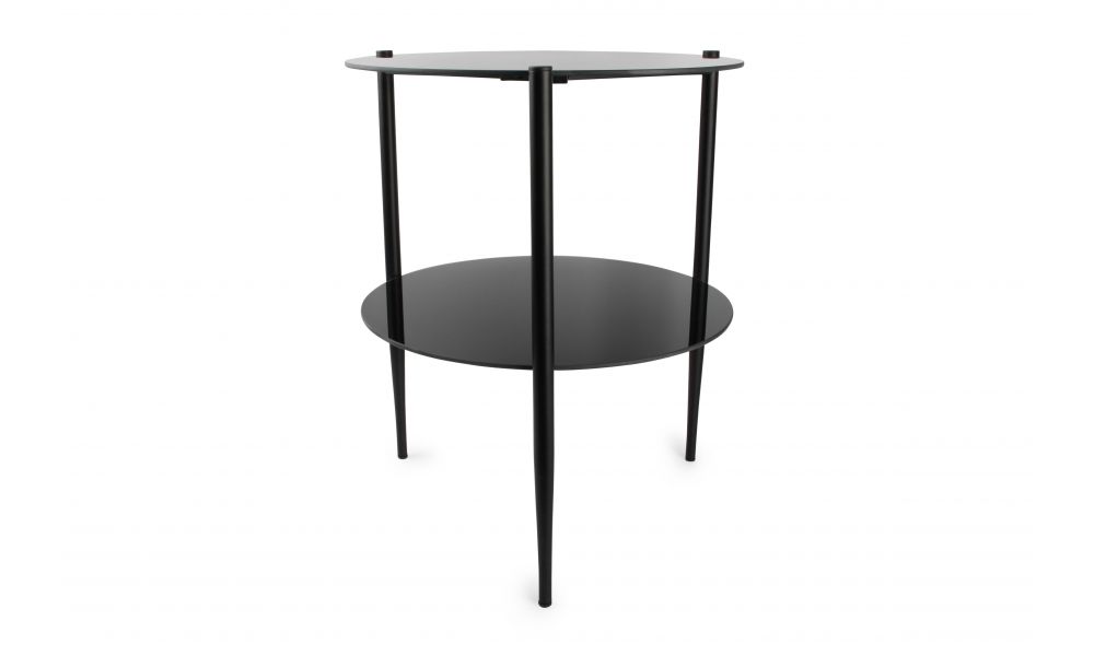 Bijzettafel 40 x 50 cm Zwart Patio