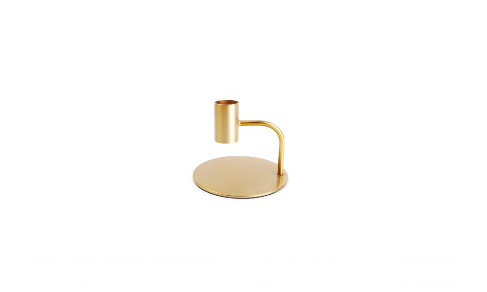 Kandelaar 10 x 8 cm Metaal Goud Pillar