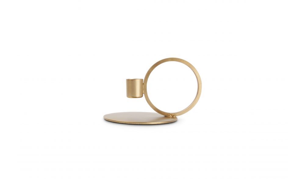 Kandelaar 10 x 9 cm Metaal Goud Pillar