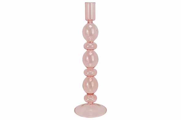 Kandelaar Roze 8,5 x 8,5 x 27 cm Glas
