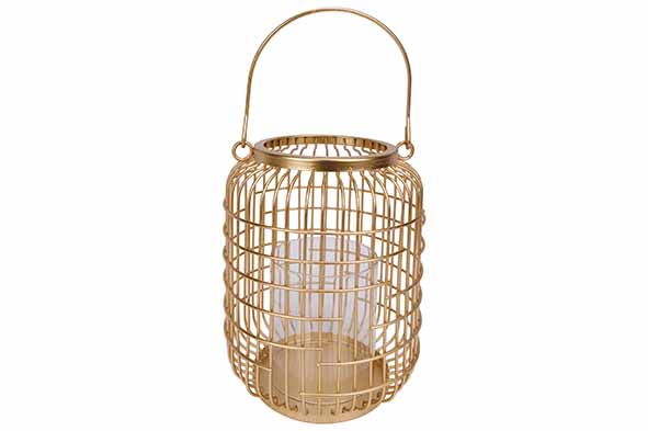 Lantaarn 19 cm Mesh Goud