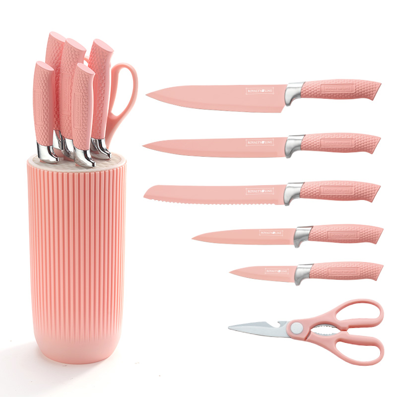 Messenset Roze 7-delig in messenblok 