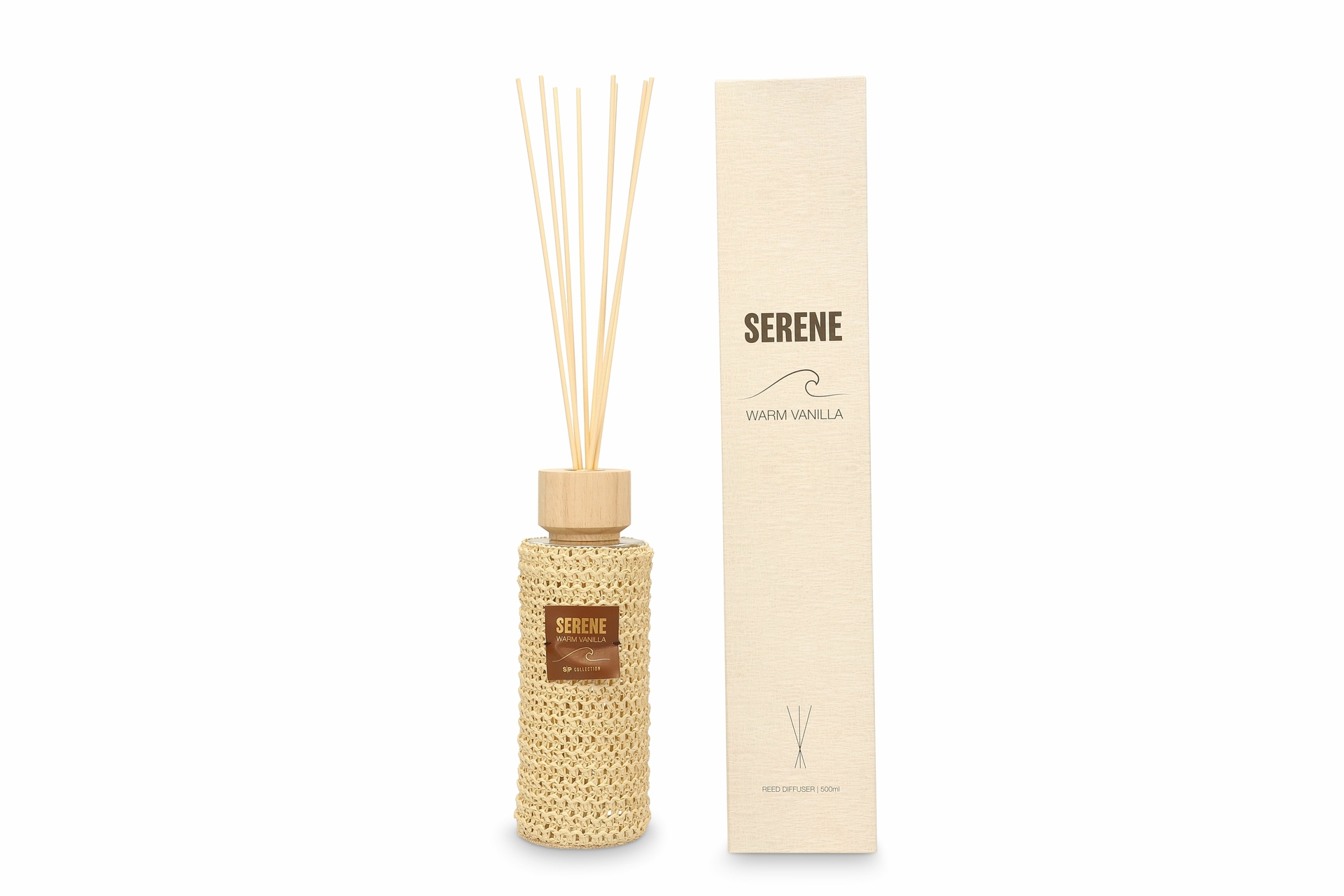 Geurstokjes 500 ml Serene Vanille