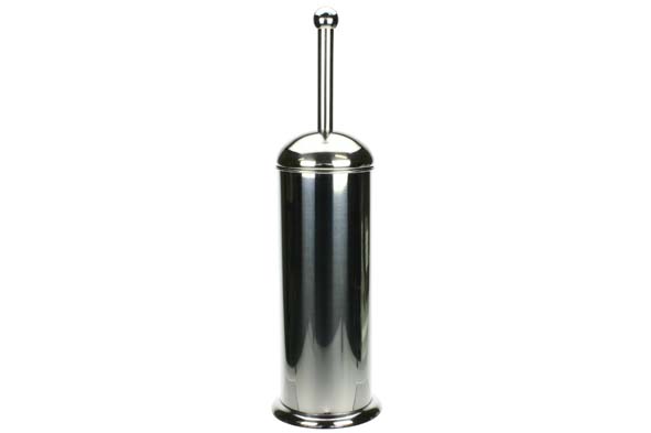 Toiletborstel met houder Bullet Zilver Artex