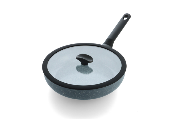 Hapjespan BK Blue Label Granite 28cm met deksel