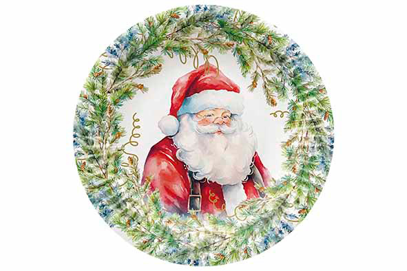 Bord karton 18 cm Christmas set van 8 PAW