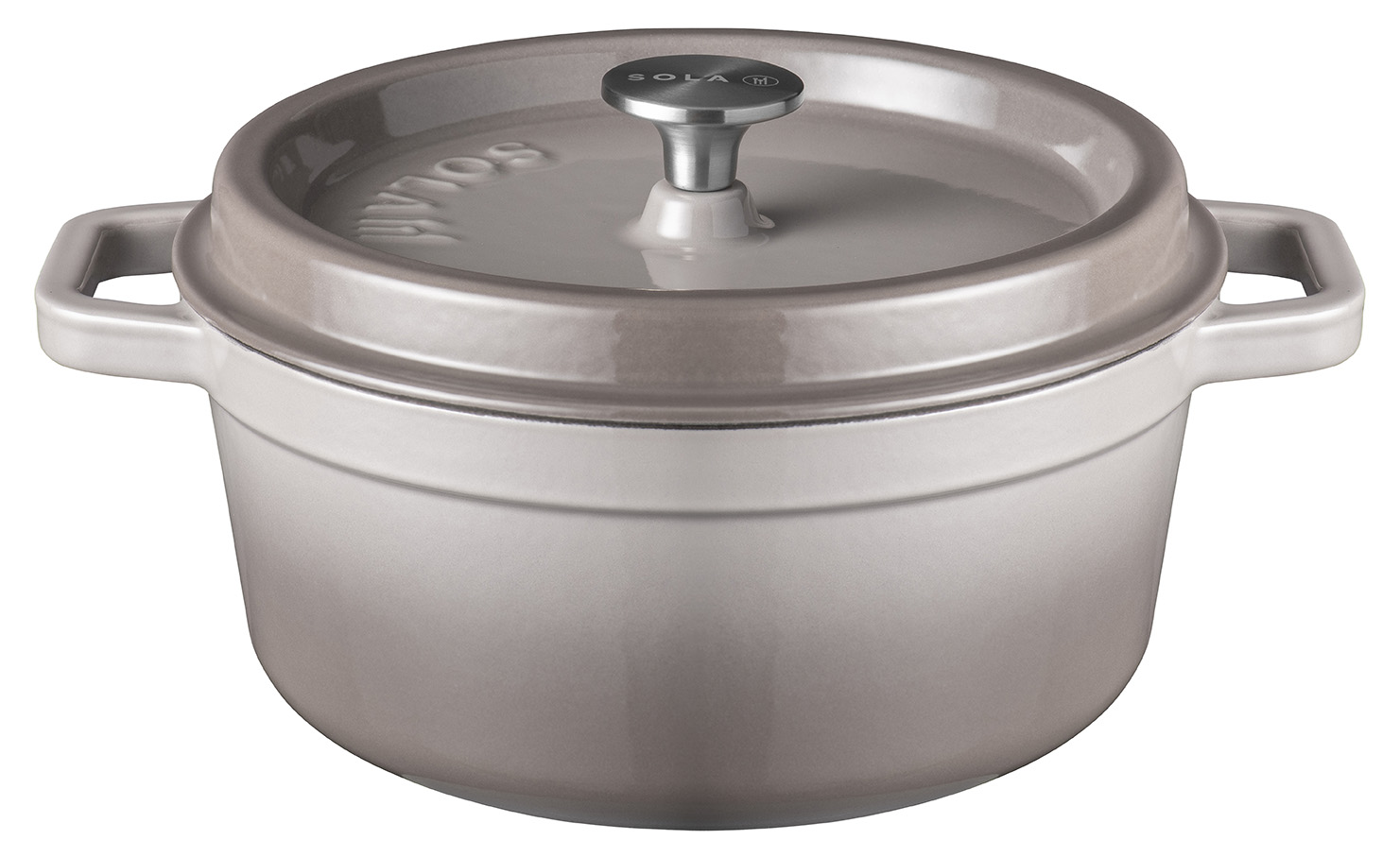 Braadpan 28 cm gietijzer grijs Sola
