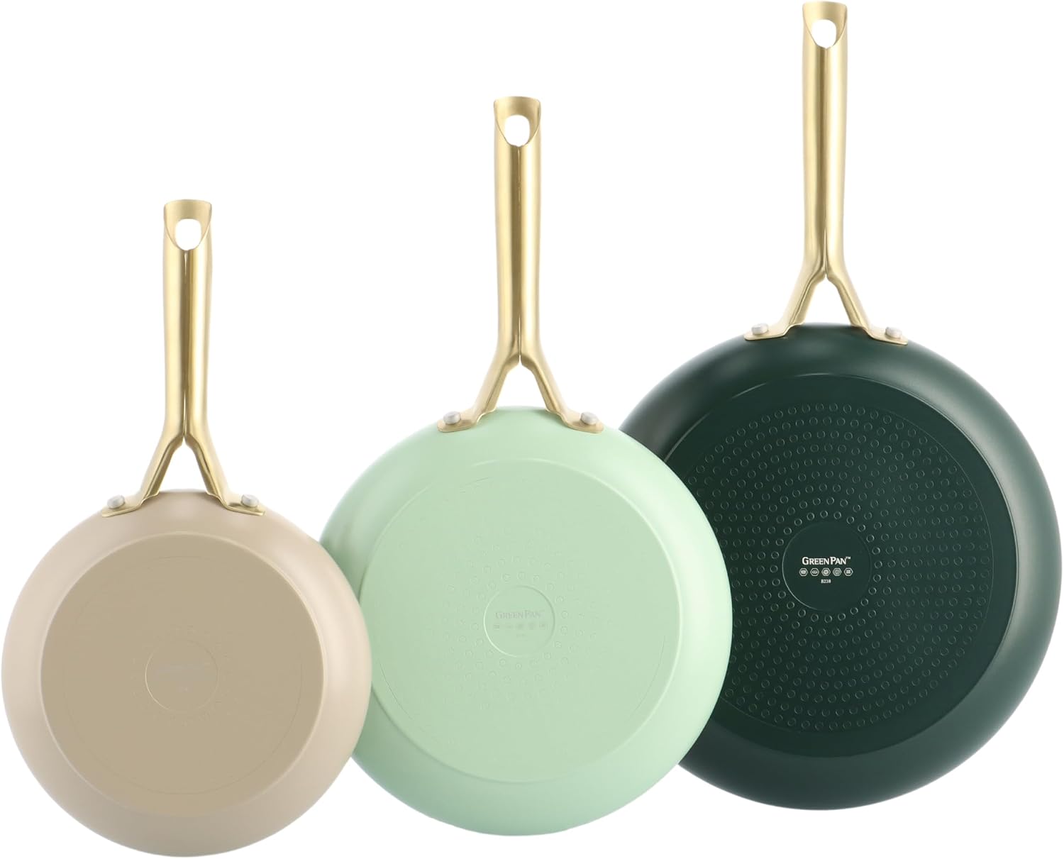 Koekenpannenset 3 delig Greenpan Shades Natural Gold