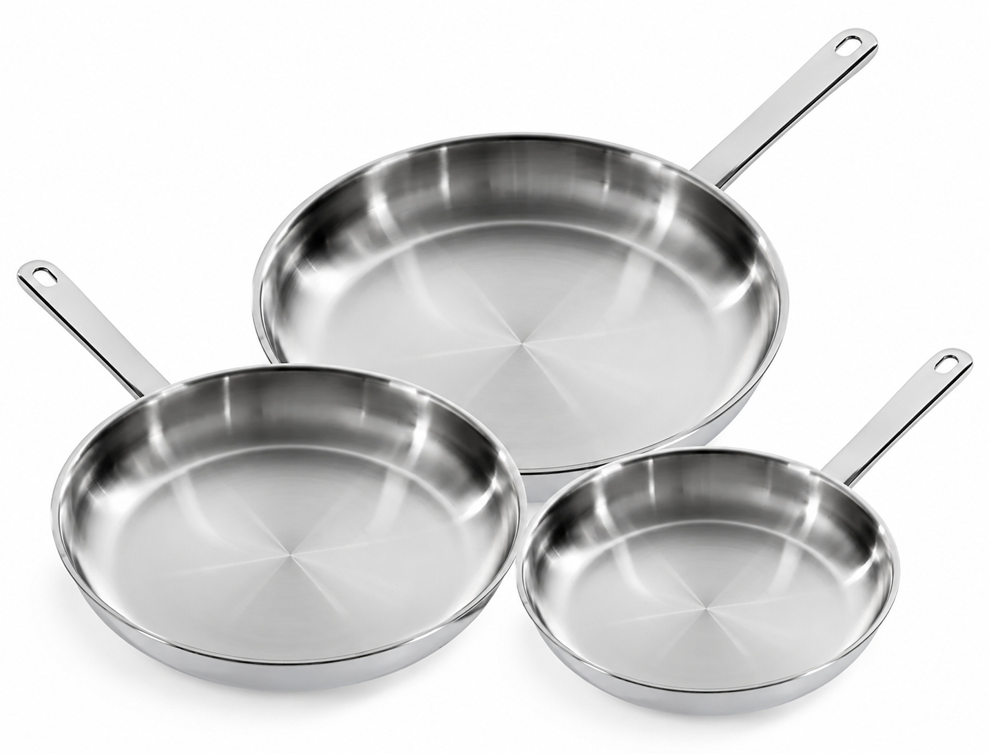 Koekenpannenset 3-delig BK Bright RVS