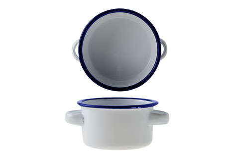 Kom ge&euml;mailleerd staal 8cm