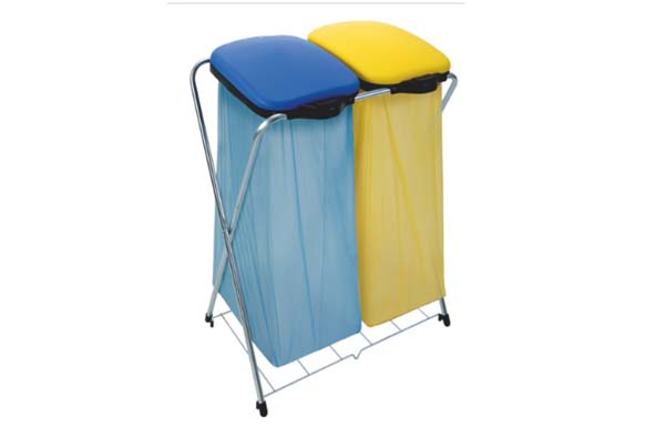 Vuilniszakhouder 2 zakken met rooster