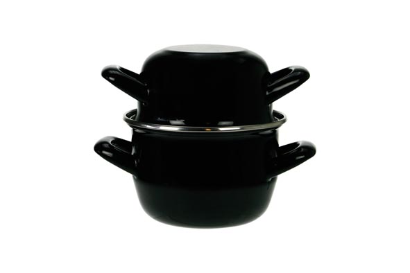 Mosselpan inductie 18 cm zwart&nbsp;