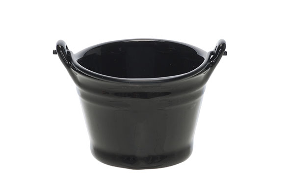 Mini emmertje zwart 7,8cm 