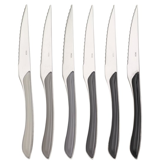 Steakmessen set 6 delig grijstinten Eclat Amefa&nbsp;