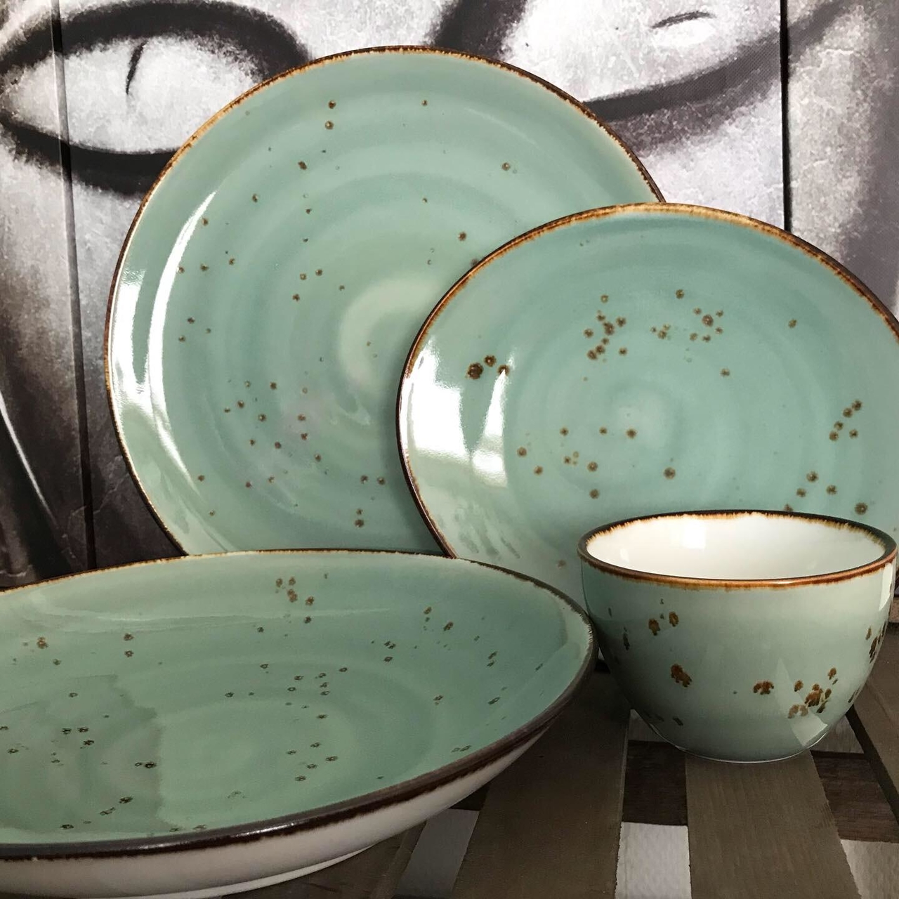 Succes tijger Verlammen Serviesset 16 delig Q Authentic | Gekleurd porselein servies AANBIEDING -  Kookwinkel Kitchen&More