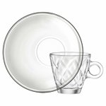 Espresso glas 10 cl en schotel Kaleido