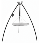 Driepoot bbq 200cm met katrol en RVS grill