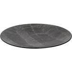 Bord zwart-wit 27 cm Leaf