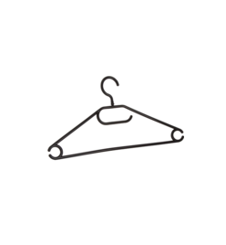 Kledinghanger 44,5 cm zwart Neutraal