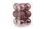 Kerstballen 12 Stuks Kunstof Roze