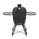 Kamado BBQ Grill XL mat zwart Kamal met zijbordjes en onderstel