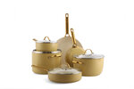 Pannenset 10 delig Greenpan Padova Blush Yellow Gold