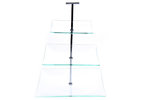 Etagere glas 3 laags vierkant