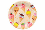 Bord karton 23 cm Icecream set van 8 PAW