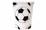 Beker karton 25 cl voetbal set van 8 PAW