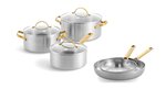 Pannenset RVS 8-delig Greenpan Padova 3-Ply uncoated 