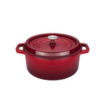 Braadpan 24 cm gietijzer rood Sola 