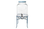 Sap dispenser op voet met kraantje 4,5 liter blauw