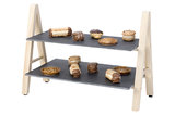 Etagere leisteen- hout 32 cm