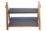 Etagere leisteen- hout 40 cm