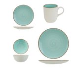 Serviesset 24-delig Granite blue aqua_